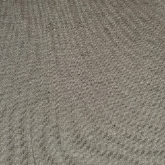 Rounded Bottom Long Sleeve Oatmeal Colored Top with Split Sides Large - Picture 5 of 10